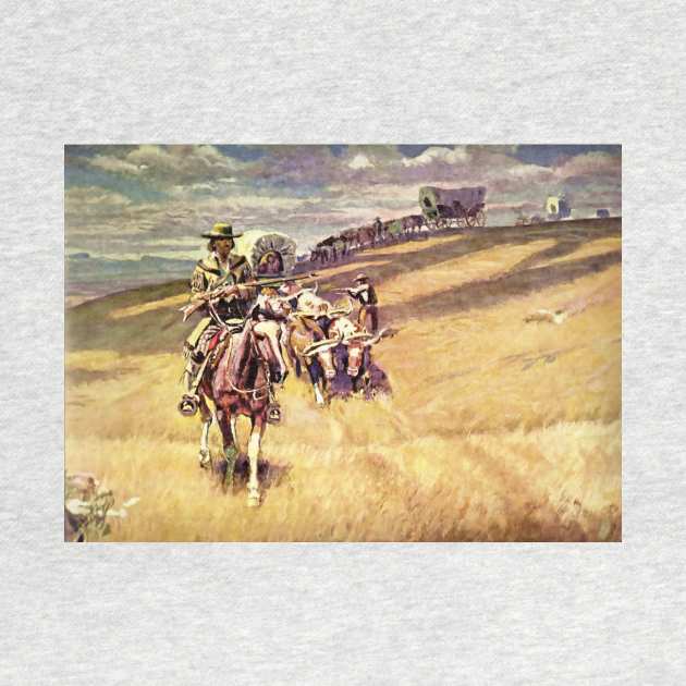 “When Wagon Trains Where Dim” by Charles M Russell by PatricianneK